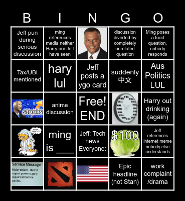 Chat Bingo Card