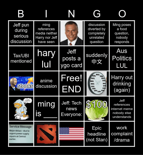 Chat Bingo Card