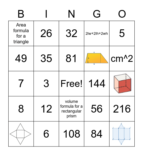 Math Bingo Ermines Bingo Card