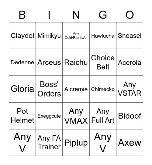 Brilliant Stars Bingo!!! Bingo Card