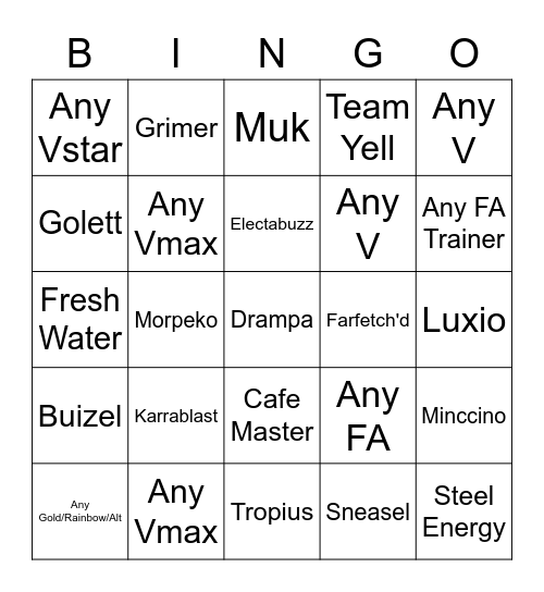 Brilliant Stars Bingo!! Bingo Card