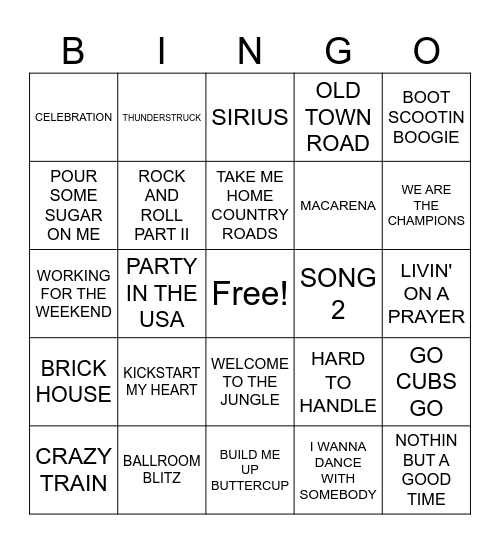 #2- BALL PARK HITS Bingo Card