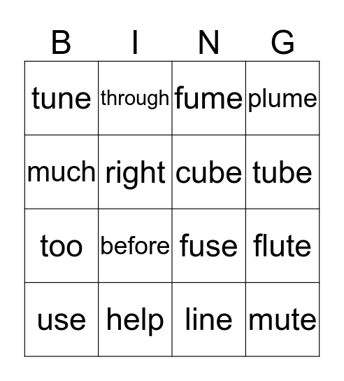 Level B Week 11 Bingo Card