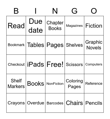 Library Bingo Card
