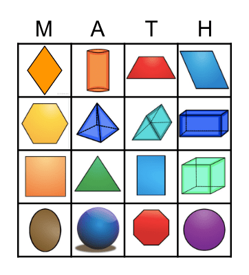 2D and 3D Shapes! Bingo Card