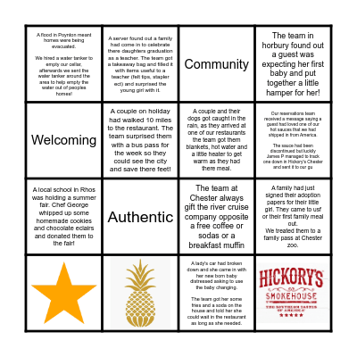 Southern Hospitality Bingo Card