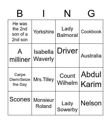 Above the Bay of Angels Bingo Card