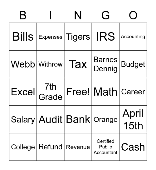 AAC Bingo Card