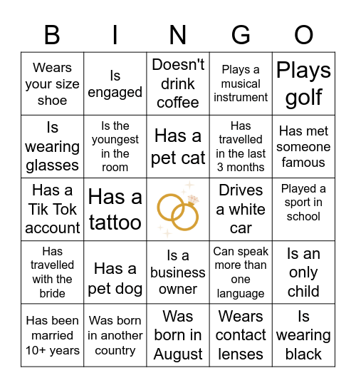 Find someone who... Bingo Card