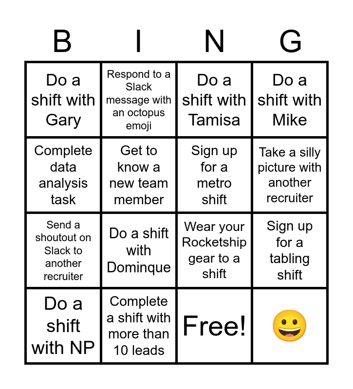 May Challenge Bingo Card