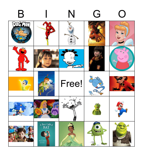 Character Bingo Card