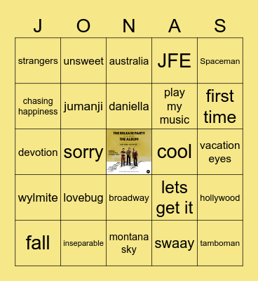 THE ALBUM. RELEASE PARTY. Bingo Card