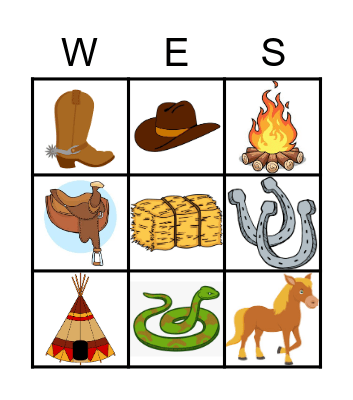 WILD WEST BINGO Card