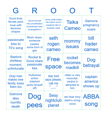 Uuuh. Galaxy Bingo Card