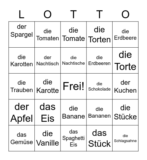 Das Essen Sektion 3 Bingo Card