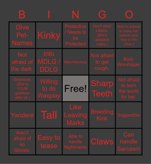 Are you Magi's Type? Bingo Card