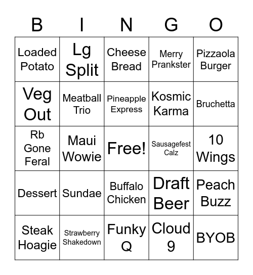 Server Bingo Card