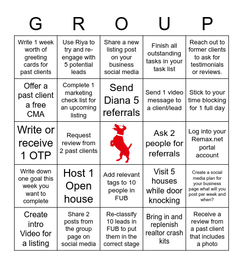 The Group Bingo Card