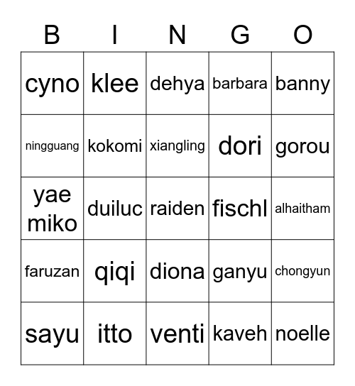 Para Bingo 3.6 Bingo Card