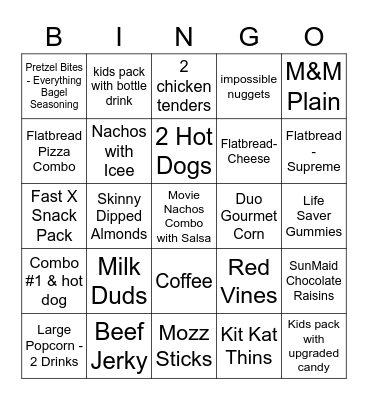 Suggestive Sell Bingo Card