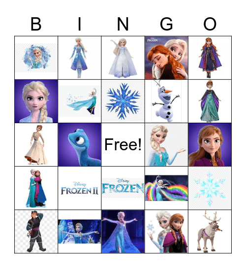 Frozen Bingo Card