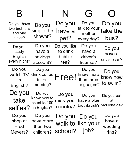 Bingo Card