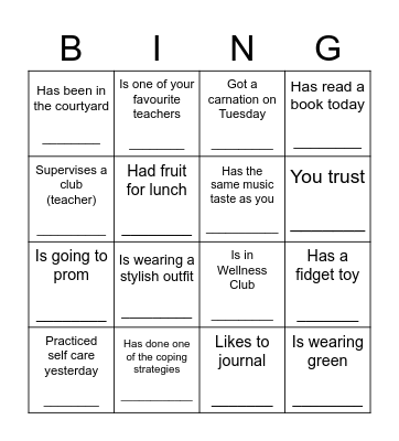 FIND SOMEONE WHO... Bingo Card