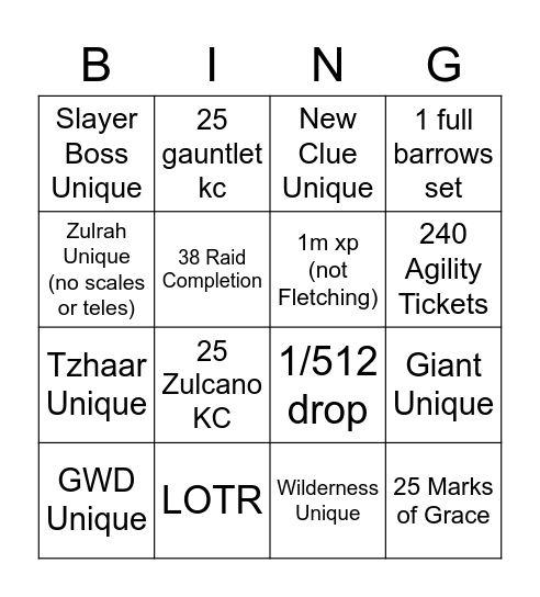 Superiors Small Team Bingo 2023 Bingo Card