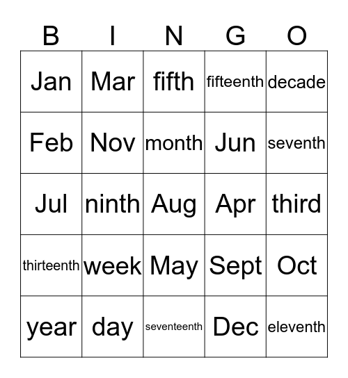 HIP 3B UNIT 8 WORD REVIEW Bingo Card