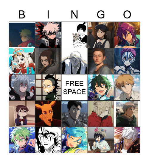 Favourite Character Bingo :3 Bingo Card