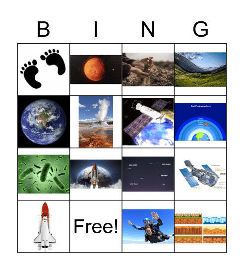 UNIT 6 SPACE - NEW FRONTIERS Bingo Card