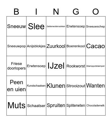 Winter Bingo Card