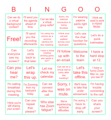 HighVoltage Bingo Card