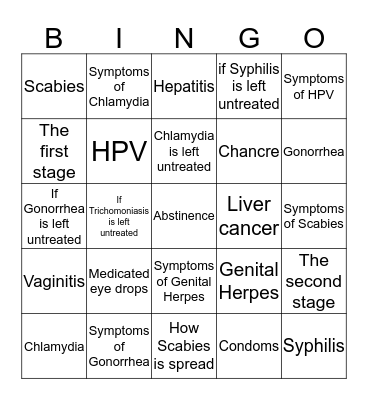Sexual Bingo Card