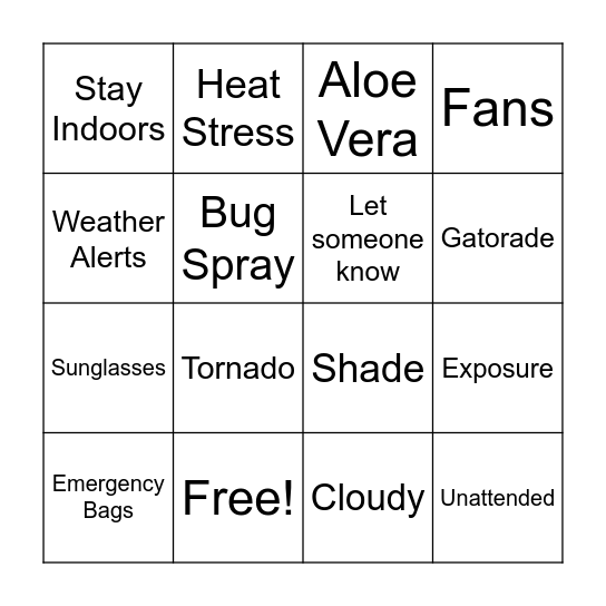 Safety Bingo 2.0 Bingo Card
