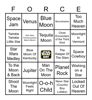 STAR WARS DAY Bingo Card