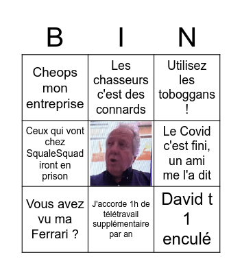 Le bingo de Nicolas Bingo Card