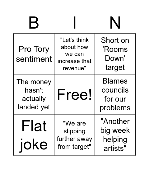 Pirate Bingo Card