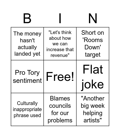 Pirate Bingo Card