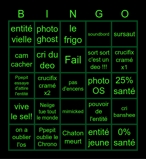 Bingo de l'espace ! ( Ppepit ) Bingo Card