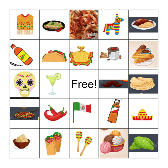 Cinco de Mayo Bingo Card