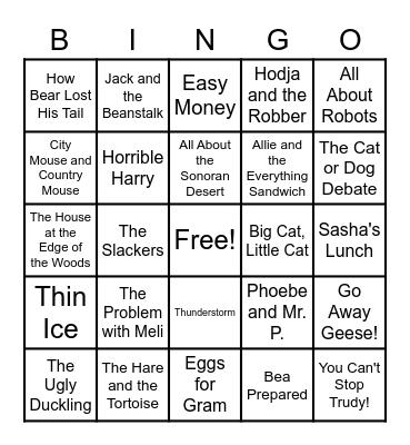 Look What I Read!  Red 1 Bingo Card