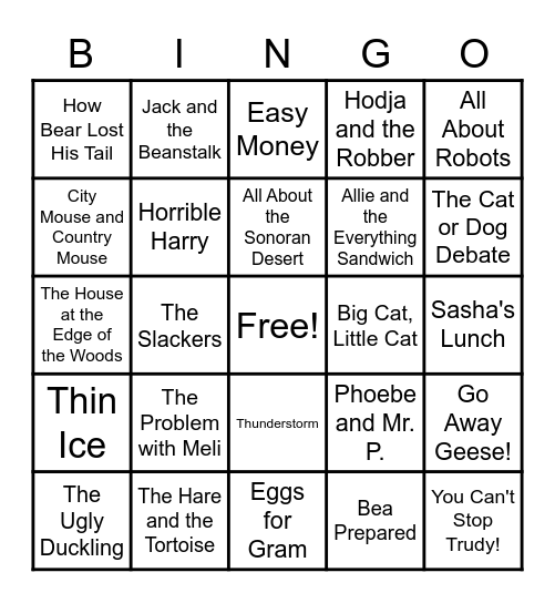 Look What I Read!  Red 1 Bingo Card