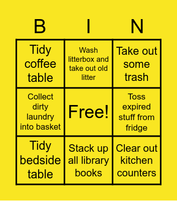 Homecare Bingo Card