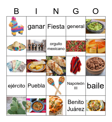 5-Mayo ~ Cinco De Mayo Bingo Card
