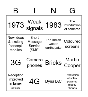 BINGO Card