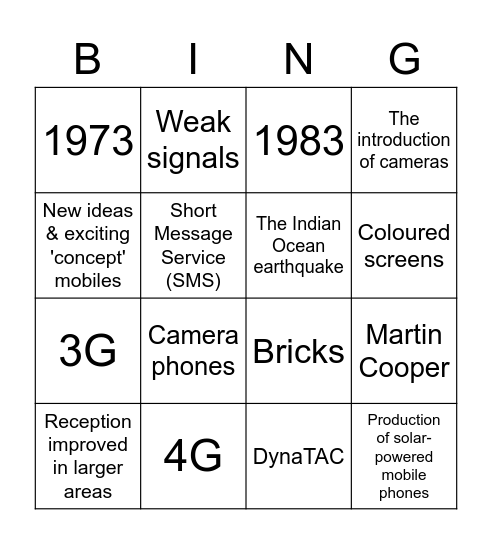 BINGO Card