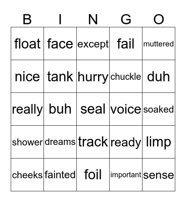 lesson 34 pink book Bingo Card