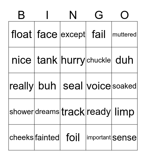 lesson 34 pink book Bingo Card