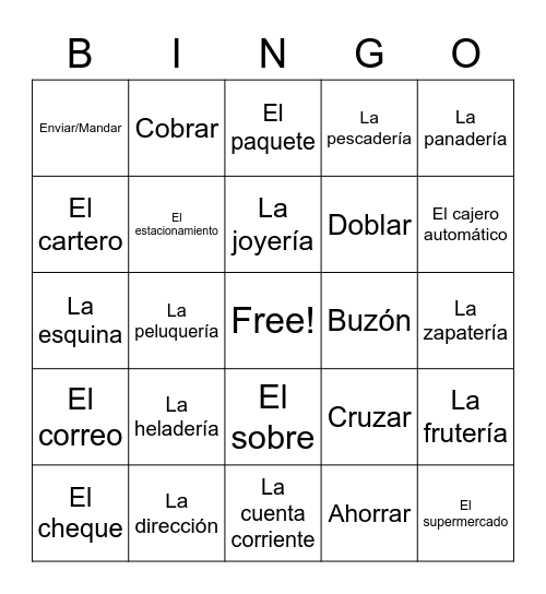 La Ciudad Bingo Card